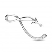 Brosa argint cu cristale Arrow DiAmanti ALBR006-AS